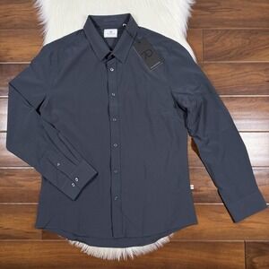 7 Diamonds Size Large Slate Gray Liberty 4 Stretch Button Performance Shirt